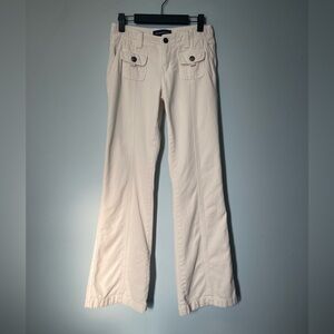 Aeropostale Cream Low Rise Flare Women's Denim